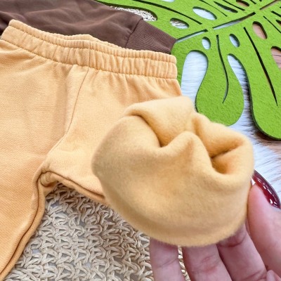 Conj. Casaco Sei Il Mio Sole e Calça de Moletom - Marrom